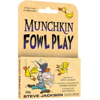 Jackson Munchkin Fowl Play The Hilarious Poultry-Themed Mini-Expansion for 3 to 6 Players Ages 10 and Up English Jackson Munchkin Fowl Play The Hilarious Poultry-Themed Mini-Expansion for 3 to 6 Players Ages 10 and Up English