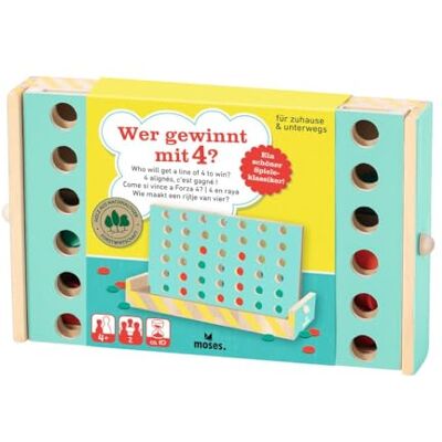 moses . Quién GANA con 4 Juegos clásicos para casa y de Viaje, Juego Familiar al Aire Libre con Cierre de Velcro para Llevar, Juego de Estrategia Atemporal para niños a Partir de 4 años moses . Quién GANA con 4 Juegos clásicos para casa y de Viaje, Juego Familiar al Aire Libre con Cierre de Velcro para Llevar, Juego de Estrategia Atemporal para niños a Partir de 4 años
