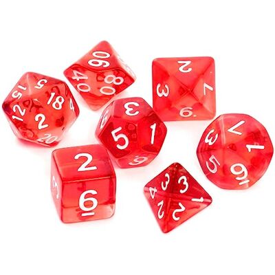 Asmodee Juego de Dados Rebel RPG Cristal Rojo Asmodee Juego de Dados Rebel RPG Cristal Rojo