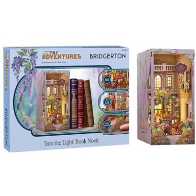 Revell Tiny Adventures Tiny Adventures Bridgerton En la Luz Rincón de Libros con Iluminación LED, 3D Miniatura Manualidades de Madera de Bricolaje Revell Tiny Adventures Tiny Adventures Bridgerton En la Luz Rincón de Libros con Iluminación LED, 3D Miniatura Manualidades de Madera de Bricolaje