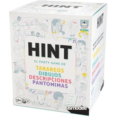 Asmodee Hint, Juego de Mesa de Fiesta de Adivinar con Mímica, Dibujo, Tarareo y Descripción, Divertido Party Game para Equipos, A Partir de 15 Años, De 4 o más Jugadores, 30 Minutos, Español Asmodee Hint, Juego de Mesa de Fiesta de Adivinar con Mímica, Dibujo, Tarareo y Descripción, Divertido Party Game para Equipos, A Partir de 15 Años, De 4 o más Jugadores, 30 Minutos, Español