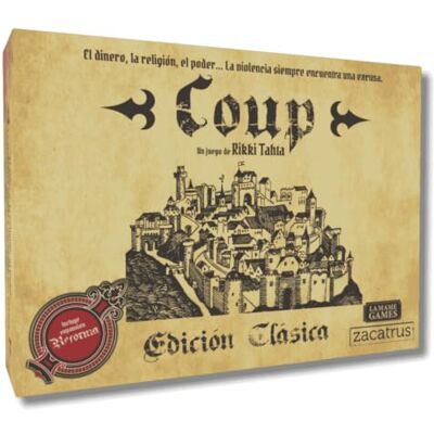 ZACATRUS Coup: Edición Clásica, Juego de Mesa, Incluye Expansión La Reforma, Cartas, 2-10 Jugadores, Roles Ocultos, Familiar, Grupos, Rápido, Party, Idioma Español, +10 Años ZACATRUS Coup: Edición Clásica, Juego de Mesa, Incluye Expansión La Reforma, Cartas, 2-10 Jugadores, Roles Ocultos, Familiar, Grupos, Rápido, Party, Idioma Español, +10 Años