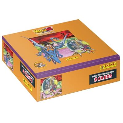 Panini Dragon Ball DAIMA Trading Cards Caja de 18 Fundas (Fundas de 8 Cartas) + 1 Tarjeta de edición Limitada Panini Dragon Ball DAIMA Trading Cards Caja de 18 Fundas (Fundas de 8 Cartas) + 1 Tarjeta de edición Limitada