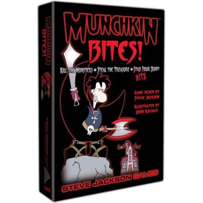 Jackson Munchkin Bites El divertidísimo y rápido Juego de Cartas Munchkin con temática de Vampiros para 3 a 8 Jugadores Edad 10+ Inglés Jackson Munchkin Bites El divertidísimo y rápido Juego de Cartas Munchkin con temática de Vampiros para 3 a 8 Jugadores Edad 10+ Inglés