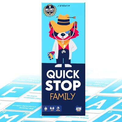 ATM Gaming Quickstop Family – El Juego de Mesa Más Divertido para Toda la Familia Rápido, Competitivo Noches en Casa Regalo Original ATM Gaming Quickstop Family – El Juego de Mesa Más Divertido para Toda la Familia Rápido, Competitivo Noches en Casa Regalo Original