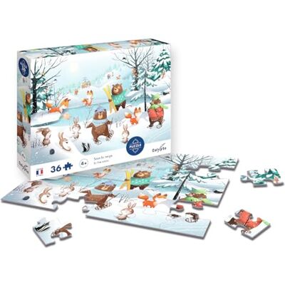 Sentosphère Rompecabezas de 36 Piezas En la Nieve Puzzle para Niños Desde 4 años – Impresión en 7 Colores – Tacto Sedoso – Caja compacta ecológica Fabricado en Francia Sentosphère Rompecabezas de 36 Piezas En la Nieve Puzzle para Niños Desde 4 años – Impresión en 7 Colores – Tacto Sedoso – Caja compacta ecológica Fabricado en Francia