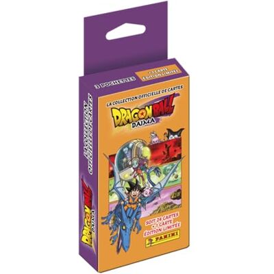 Panini Dragon Ball DAIMA Trading Cards Blister con 3 Fundas + 1 Tarjeta de edición Limitada Panini Dragon Ball DAIMA Trading Cards Blister con 3 Fundas + 1 Tarjeta de edición Limitada