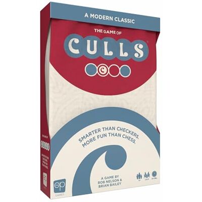 USAopoly Culls Abstract Strategy Board Game, Chip Placement, Area Control, Portable Components, Wooden Chips and Canvas Bag 2-4 Players 10+ Min USAopoly Culls Abstract Strategy Board Game, Chip Placement, Area Control, Portable Components, Wooden Chips and Canvas Bag 2-4 Players 10+ Min