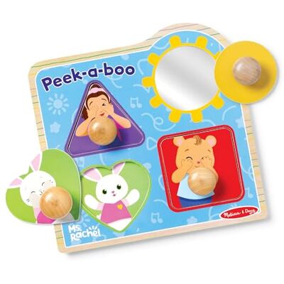 Melissa & Doug Ms. Rachel Rompecabezas de madera Peek-a-Boo Jumbo - Puzzle Melissa & Doug Ms. Rachel Rompecabezas de madera Peek-a-Boo Jumbo - Puzzle