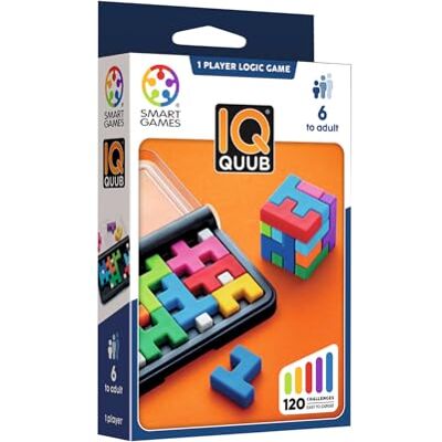 SmartGames Smart Games IQ Quub Rompecabezas Niños Y Rompecabezas Adultos Juegos Niños 6 Años O Más Juegos Mesa con 120 Desafíos Regalo Niño 6 Años O Más para 1 Jugador SmartGames Smart Games IQ Quub Rompecabezas Niños Y Rompecabezas Adultos Juegos Niños 6 Años O Más Juegos Mesa con 120 Desafíos Regalo Niño 6 Años O Más para 1 Jugador