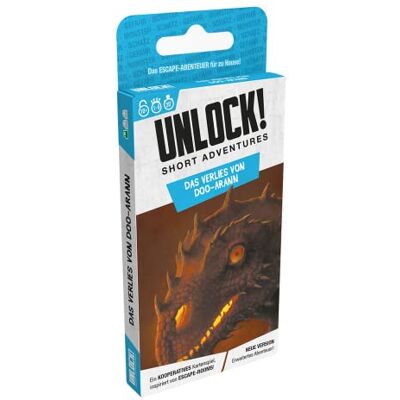 Space Cowboys Asmodee, Unlock! Short Adventures – La mazmorra de DOO-Arann, Juego Familiar, Rompecabezas, 1-6 Jugadores, a Partir de 10 años, 30 Minutos, alemán Space Cowboys Asmodee, Unlock! Short Adventures – La mazmorra de DOO-Arann, Juego Familiar, Rompecabezas, 1-6 Jugadores, a Partir de 10 años, 30 Minutos, alemán