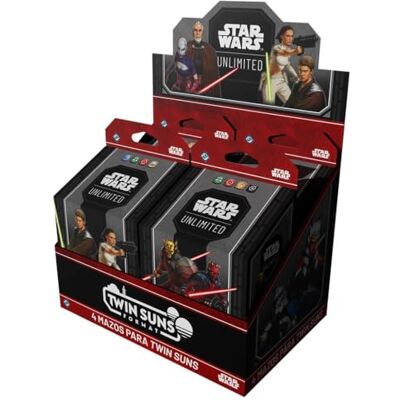 Asmodee Star Wars: Unlimited TCG, Twin Suns Display DE MAZOS, 4 mazos multijugador preconstruidos de 80 Cartas, Guerras Clon, Contenido Exclusivo, A Partir de 12 años, 2-4 Jugadores, 20 min, Español Asmodee Star Wars: Unlimited TCG, Twin Suns Display DE MAZOS, 4 mazos multijugador preconstruidos de 80 Cartas, Guerras Clon, Contenido Exclusivo, A Partir de 12 años, 2-4 Jugadores, 20 min, Español