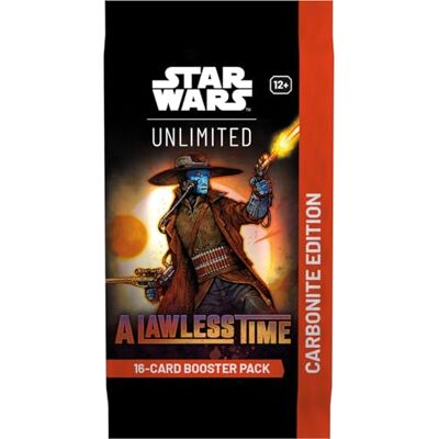 Asmodee Star Wars: Unlimited TCG A Lawless Time Carbonite Booster Pack Premium Variant Cards & Exclusive Prestige Cards, Ages 12+, 2+ Players, 20 Minute Playtime Asmodee Star Wars: Unlimited TCG A Lawless Time Carbonite Booster Pack Premium Variant Cards & Exclusive Prestige Cards, Ages 12+, 2+ Players, 20 Minute Playtime