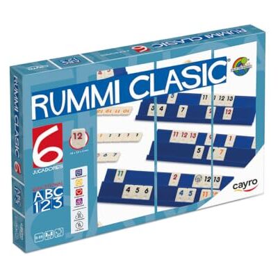 Cayro Rummi Classic 6 Jugadores Juego Tradicional Desarrollo de Habilidades cognitivas y lógico matemáticas Juego de Mesa Cayro Rummi Classic 6 Jugadores Juego Tradicional Desarrollo de Habilidades cognitivas y lógico matemáticas Juego de Mesa