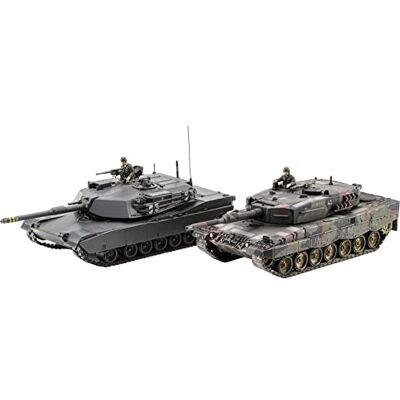 Hasegawa 1/72 M1 Abrams & Leopard 2 Kit de maqueta, Multicolor Hasegawa 1/72 M1 Abrams & Leopard 2 Kit de maqueta, Multicolor
