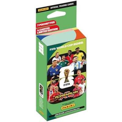Panini Copa Mundial de la FIFA 2026 Trading Cards Game Blister 7 Fundas + 4 Tarjetas edición Limitada Panini Copa Mundial de la FIFA 2026 Trading Cards Game Blister 7 Fundas + 4 Tarjetas edición Limitada