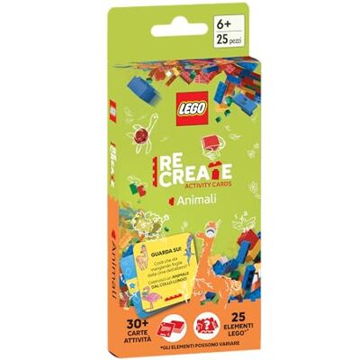 Asmodee Lego Recreate Activity Cards Animales, Juego de Sociedad Oficial Lego Juego de construcción rápido y Divertido para Toda la Familia: 15-30 min, 1-5 Jugadores, a Partir de 6 años Asmodee Lego Recreate Activity Cards Animales, Juego de Sociedad Oficial Lego Juego de construcción rápido y Divertido para Toda la Familia: 15-30 min, 1-5 Jugadores, a Partir de 6 años