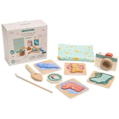 Miniland Set de Arqueología Infantil Juego Educativo de Dinosaurios con Cámara, Brújula, Lupa, Pala, Pincel y Fósiles, Juego de Excavación para Niños +3 Años Miniland Set de Arqueología Infantil Juego Educativo de Dinosaurios con Cámara, Brújula, Lupa, Pala, Pincel y Fósiles, Juego de Excavación para Niños +3 Años