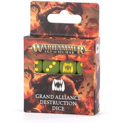 Games Workshop Age of Sigmar: Juego de Dados de destrucción de la Gran Alianza Games Workshop Age of Sigmar: Juego de Dados de destrucción de la Gran Alianza