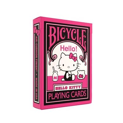 Bicycle Hello Kitty Baraja de Cartas de Juego, Negro y Rosa, 1 baraja Bicycle Hello Kitty Baraja de Cartas de Juego, Negro y Rosa, 1 baraja