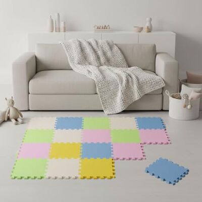 LittleTom 18 Piezas Alfombra Bebé desde el Primer Mes 30x30 cm Colchoneta de Espuma EVA Acolchada Superficie Puzzle Antideslizante para Niños Pequeños Suelo Protector para la Habitación Infantil LittleTom 18 Piezas Alfombra Bebé desde el Primer Mes 30x30 cm Colchoneta de Espuma EVA Acolchada Superficie Puzzle Antideslizante para Niños Pequeños Suelo Protector para la Habitación Infantil