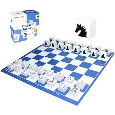 ART Chess Junior – Ajedrez para niños con Padres de niño Juego Instrucciones, Azul ART Chess Junior – Ajedrez para niños con Padres de niño Juego Instrucciones, Azul