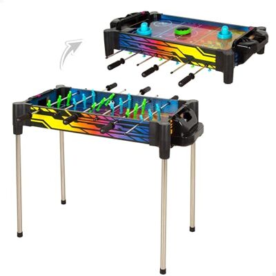 ColorBaby CB Games Tablero 2 en 1 futbolín y Air Hockey, Disco con Aire, 2 Palas, 18 Jugadores, 2 balones, Marcador Manual, Diseño neón, Juegos de Mesa electrónicos, +5 años () ColorBaby CB Games Tablero 2 en 1 futbolín y Air Hockey, Disco con Aire, 2 Palas, 18 Jugadores, 2 balones, Marcador Manual, Diseño neón, Juegos de Mesa electrónicos, +5 años ()