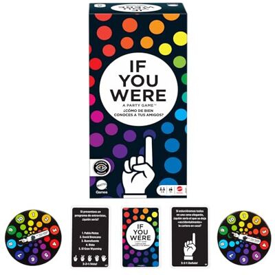 Mattel If You Were, juego de fiesta, +17 años, 3-8 jugadores Responde preguntas ridículas en este juego para adultos de señalar con el dedo, para grupos y noches de juego, Mattel If You Were, juego de fiesta, +17 años, 3-8 jugadores Responde preguntas ridículas en este juego para adultos de señalar con el dedo, para grupos y noches de juego,