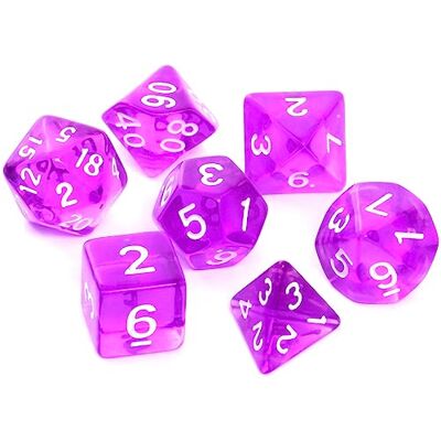 Asmodee Juego de Dados REBEL RPG Cristal Morado Asmodee Juego de Dados REBEL RPG Cristal Morado
