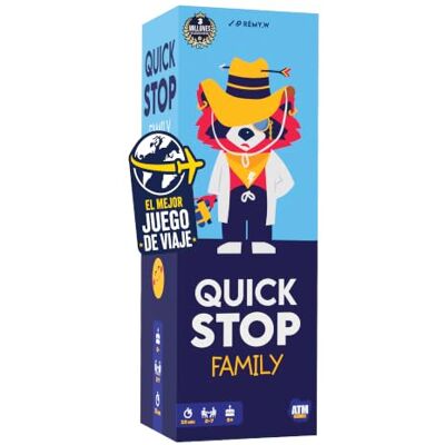 ATM Gaming Quickstop Family – El Juego de Mesa Más Divertido para Toda la Familia a Partir de 6 años, de 2 a 7 Jugadores y Reglas en 1 min Juego de Viaje ATM Gaming Quickstop Family – El Juego de Mesa Más Divertido para Toda la Familia a Partir de 6 años, de 2 a 7 Jugadores y Reglas en 1 min Juego de Viaje