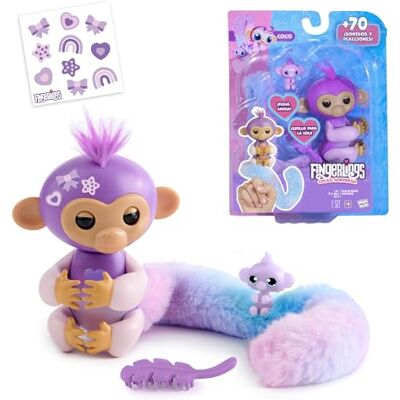 Bizak Fingerlings Colas Sorpresa Mono, peina su larguísima Cola, esconde una Sorpresa, Mono Interactivo con más de 70 Sonidos y reacciones, +5 años () Bizak Fingerlings Colas Sorpresa Mono, peina su larguísima Cola, esconde una Sorpresa, Mono Interactivo con más de 70 Sonidos y reacciones, +5 años ()