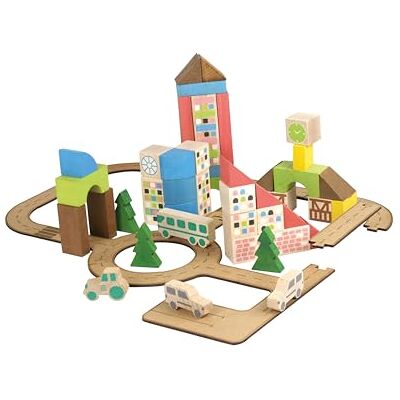 Jeujura Juego de construcción de Madera, 60 Piezas, Juego Infantil a Partir de 2 años, Camino Rompecabezas y vehículos, Destreza e imaginación, Fabricado en Francia Jeujura Juego de construcción de Madera, 60 Piezas, Juego Infantil a Partir de 2 años, Camino Rompecabezas y vehículos, Destreza e imaginación, Fabricado en Francia