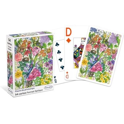 Sentosphère Juego de 54 Cartas de Flores de Primavera (Formato Bridge), diseño de Cartas estándar, Fabricado en Francia Sentosphère Juego de 54 Cartas de Flores de Primavera (Formato Bridge), diseño de Cartas estándar, Fabricado en Francia