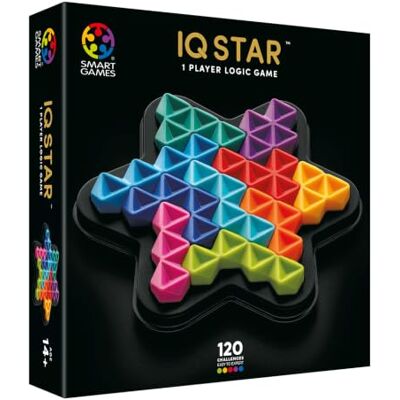 SmartGames IQ Star Deluxe Smart Games IQ de 120 Desafíos Rompecabezas Adultos +14 Años Juego de Mesa Adulto de Lógica Juego Viaje Individual con Estuche SmartGames IQ Star Deluxe Smart Games IQ de 120 Desafíos Rompecabezas Adultos +14 Años Juego de Mesa Adulto de Lógica Juego Viaje Individual con Estuche