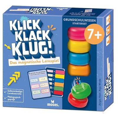 moses . klick Klack Klug! – El Juego Educativo magnético para la Escuela Primaria, Set de Inicio con Torre magnética, Juego Educativo Probado, para niños a Partir de 7 años moses . klick Klack Klug! – El Juego Educativo magnético para la Escuela Primaria, Set de Inicio con Torre magnética, Juego Educativo Probado, para niños a Partir de 7 años