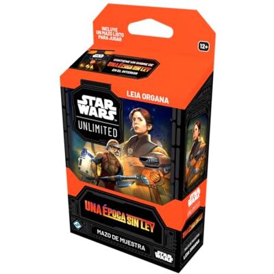Asmodee FFG Star Wars Unlimited Juego De Cartas Coleccionables Una Epoca sin Ley Mazo de Muestra Leia Organa Cartas exclusivas A Partir de 12 años, 2+ Jugadores Versión española Asmodee FFG Star Wars Unlimited Juego De Cartas Coleccionables Una Epoca sin Ley Mazo de Muestra Leia Organa Cartas exclusivas A Partir de 12 años, 2+ Jugadores Versión española