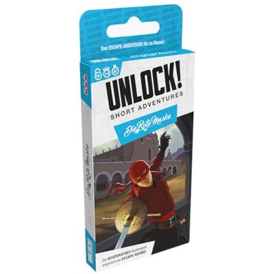 Space Cowboys , Unlock! Short Adventures – La Máscara Roja, Juego Familiar, Rompecabezas, 1-6 Jugadores, a Partir de 10 años, 45 Minutos, alemán Space Cowboys , Unlock! Short Adventures – La Máscara Roja, Juego Familiar, Rompecabezas, 1-6 Jugadores, a Partir de 10 años, 45 Minutos, alemán
