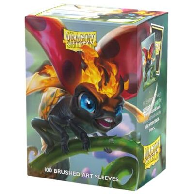Dragon Brushed Art Sleeves Spirit Animals Burnbug 100 CT Smooth & Tough Premium TCG Sleeves Compatible con Pokemon, Flesh & Blood, One Piece & Magic the Gathering Dragon Brushed Art Sleeves Spirit Animals Burnbug 100 CT Smooth & Tough Premium TCG Sleeves Compatible con Pokemon, Flesh & Blood, One Piece & Magic the Gathering