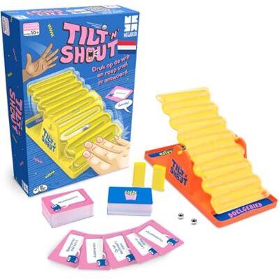 Megableu Tilt 'N' Shout – Juego de Mesa para niños Mayores de 8 años Juego Interactivo de Palabras y reacción con Bascule y Ball Timer 2-12 Jugadores Juego Familiar y de Fiesta Versión NL Megableu Tilt 'N' Shout – Juego de Mesa para niños Mayores de 8 años Juego Interactivo de Palabras y reacción con Bascule y Ball Timer 2-12 Jugadores Juego Familiar y de Fiesta Versión NL