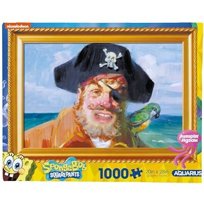 AQUARIUS Bob Esponja Painty The Pirate Rompecabezas de 1000 Piezas (Rompecabezas de 1000 Piezas), sin deslumbramiento, Ajuste de precisión, Producto Oficial de SongeBob SqaurePants y artículos AQUARIUS Bob Esponja Painty The Pirate Rompecabezas de 1000 Piezas (Rompecabezas de 1000 Piezas), sin deslumbramiento, Ajuste de precisión, Producto Oficial de SongeBob SqaurePants y artículos