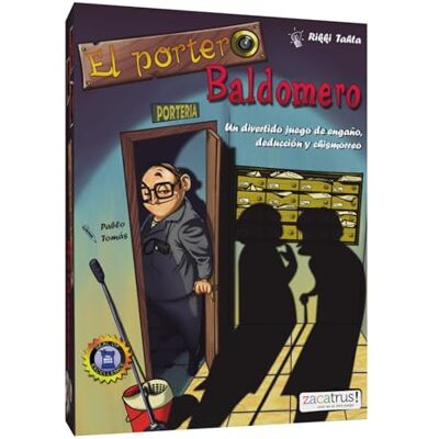 ZACATRUS El Portero Baldomero, Juego de Mesa, De 3 a 8 Jugadores, Juego del Impostor, Familiar, Juego de Fiesta, Party, Roles Ocultos, Fácil, Rápido, Partidas de 15 Minutos, Idioma Español, Edad +10 Años ZACATRUS El Portero Baldomero, Juego de Mesa, De 3 a 8 Jugadores, Juego del Impostor, Familiar, Juego de Fiesta, Party, Roles Ocultos, Fácil, Rápido, Partidas de 15 Minutos, Idioma Español, Edad +10 Años