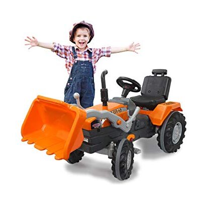 Jamara Power Drag Sistema antivuelco con Doble Palanca, Sistema de Volante, claxon, Asiento Ajustable para capó Plegable, Enganche de Remolque, Color Naranja Jamara Power Drag Sistema antivuelco con Doble Palanca, Sistema de Volante, claxon, Asiento Ajustable para capó Plegable, Enganche de Remolque, Color Naranja