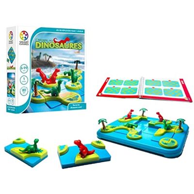 SmartGames – SG 282 FR – Archipiélago de los Dinosaurios – Juego de reflexión para niños, 1 Jugador SmartGames – SG 282 FR – Archipiélago de los Dinosaurios – Juego de reflexión para niños, 1 Jugador