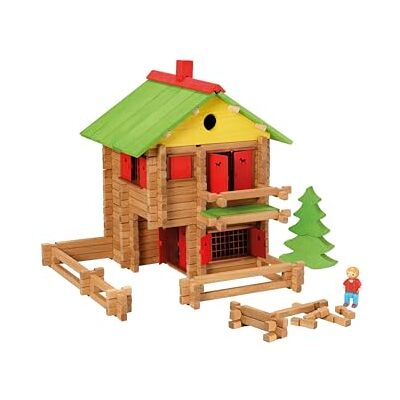 Jeujura Mon Chalet de Madera – 225 Piezas de Haya – Juego de construcción Infantil a Partir de 5 años – Chalets para Montar y Desmontar con Muchas Posibilidades de construcción – Fabricado en Francia Jeujura Mon Chalet de Madera – 225 Piezas de Haya – Juego de construcción Infantil a Partir de 5 años – Chalets para Montar y Desmontar con Muchas Posibilidades de construcción – Fabricado en Francia
