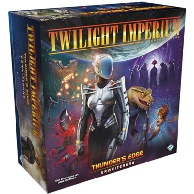 Asmodee , Twilight Imperium 4ª Edición – Thunder's Edge, Expansión, Fantasy Flight Game, Juego de Expertos, 3-8 Jugadores, 14+ años, 240-480 Minutos, alemán Asmodee , Twilight Imperium 4ª Edición – Thunder's Edge, Expansión, Fantasy Flight Game, Juego de Expertos, 3-8 Jugadores, 14+ años, 240-480 Minutos, alemán