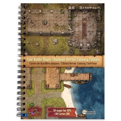 -Tablero de Juego: Edición Heroic Fantasy Exterior (305x420 mm) Tamaño XL – Tapa Dura -Tablero de Juego: Edición Heroic Fantasy Exterior (305x420 mm) Tamaño XL – Tapa Dura