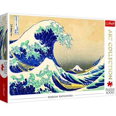 Trefl , Puzzle, La Gran Ola de Kanagawa, Hokusai Katsushika, de 1000 Piezas, Colección de Arte, Adultos y niños a Partir de 12 años Trefl , Puzzle, La Gran Ola de Kanagawa, Hokusai Katsushika, de 1000 Piezas, Colección de Arte, Adultos y niños a Partir de 12 años