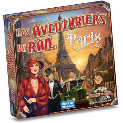 Asmodee LOS AVENTUEROS del RIL: Paris Años Locos Juego de Mesa y Estrategia para niños Desde 8 años 2 a 4 Jugadores 10 a 15 min Versión compacta Independiente en francés Days of Wonder Asmodee LOS AVENTUEROS del RIL: Paris Años Locos Juego de Mesa y Estrategia para niños Desde 8 años 2 a 4 Jugadores 10 a 15 min Versión compacta Independiente en francés Days of Wonder