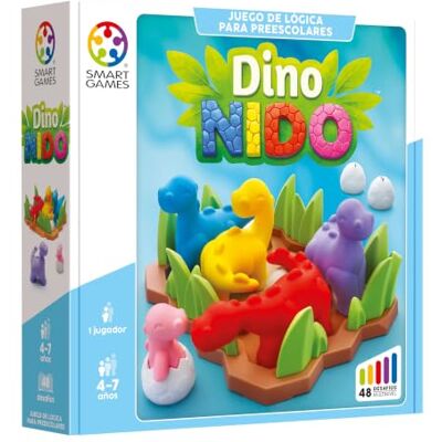 SmartGames Dino Nido Juego de Mesa 4 Años con 48 Desafíos Juegos Educativos Niños 4 Años Rompecabezas Niños de Dinosaurios Puzzle 4 Años Regalo Niño 4 Años SmartGames Dino Nido Juego de Mesa 4 Años con 48 Desafíos Juegos Educativos Niños 4 Años Rompecabezas Niños de Dinosaurios Puzzle 4 Años Regalo Niño 4 Años