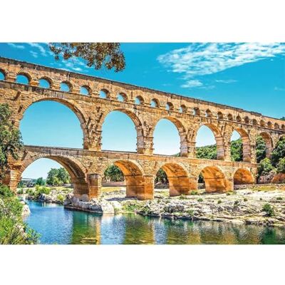 NATHAN Puzle de 1000 Piezas El Pont du Gard Adultos y niños a Partir de 12 años Puzle Ajuste Colección Des Racines et Des Ailes NATHAN Puzle de 1000 Piezas El Pont du Gard Adultos y niños a Partir de 12 años Puzle Ajuste Colección Des Racines et Des Ailes